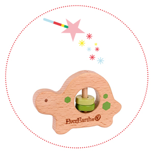 everearth - hochet tortue bois