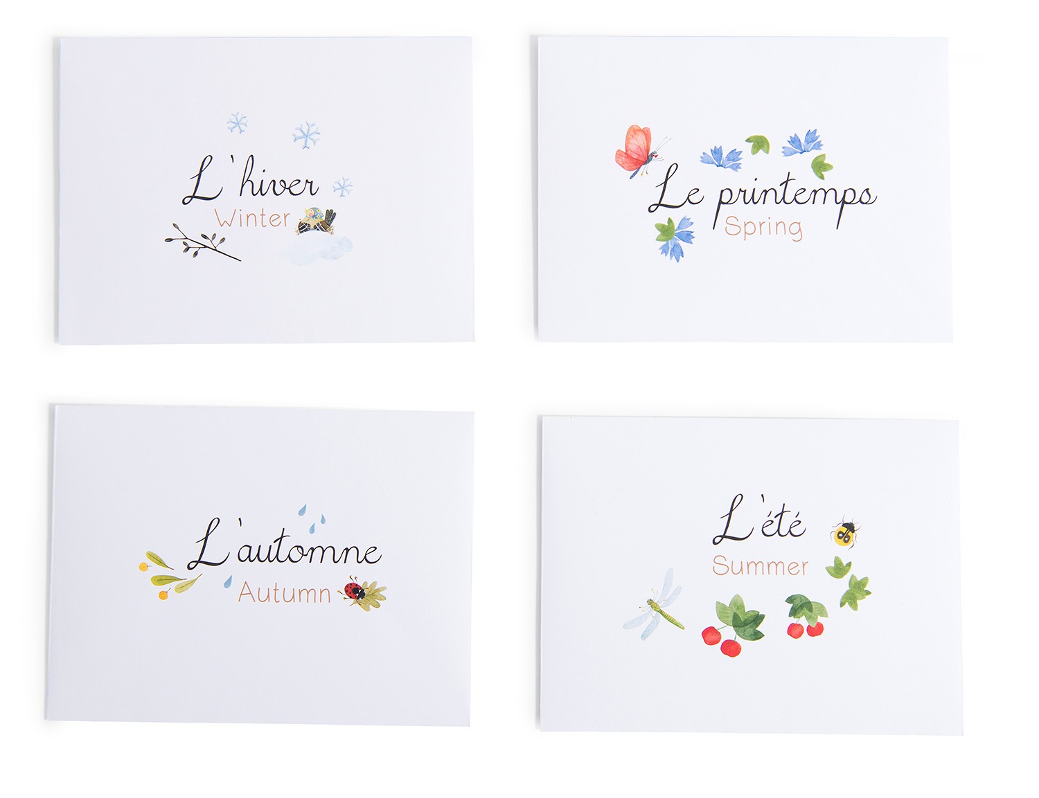 enveloppes du calendrier magnétique des saisons
