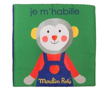 Livre tissu Je m'habille Les Popipop Moulin Roty