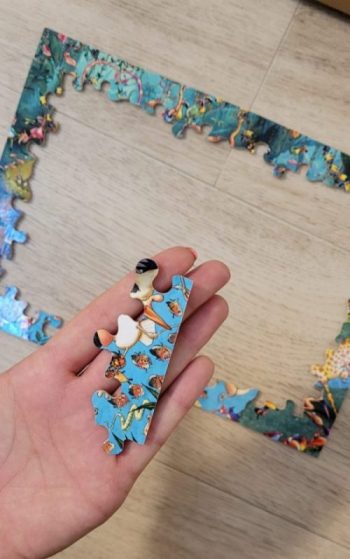 Puzzle en bois crocros et compagnie de Michèle Wilson