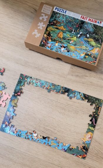Puzzle en bois crocros et compagnie de Michèle Wilson