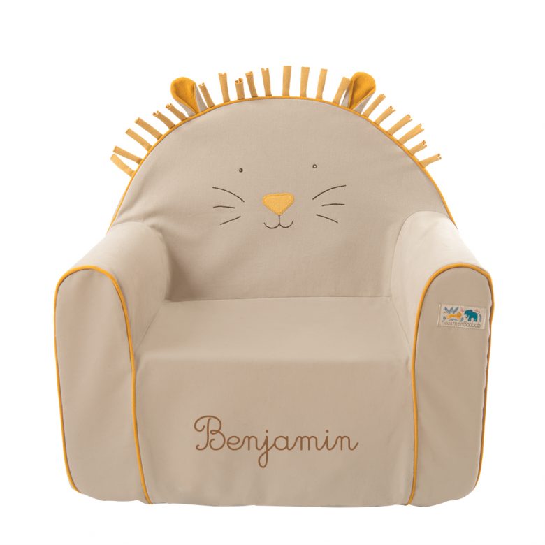 chauffeuse enfant lion personnalisée de moulin roty