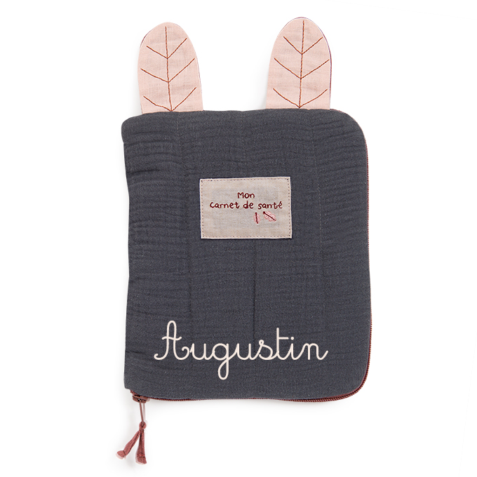 Protège carnet de santé en tissu personnalisé de Moulin Roty