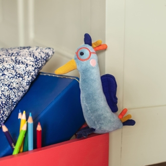 Petite peluche Oiseau bleu Les Toupitis