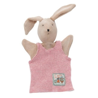 Peluche marionnette Sylvain le lapin la grande famille