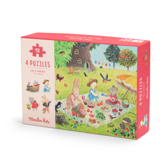 4 mini puzzles Des saisons 12 pcs La Grande Famille