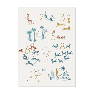 Affiche Chiffres 50x70cm Sous mon baobab