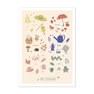 Affiche Couleurs 50x70cm Pomme des bois