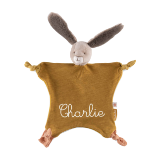 Doudou Lapin ocre Trois Petits Lapins