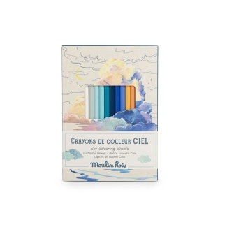12 crayons de couleur & 3 cartes à colorier L'explorateur