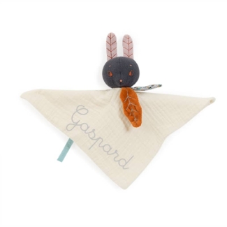 Doudou personnalisé Lapin crème Apres la pluie