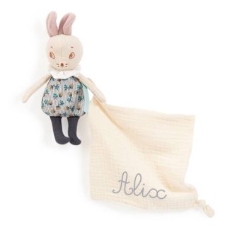 Doudou mouchoir personnalisé Souris Apres la pluie