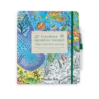 Cahier coloriage aquarelle magique Tout autour du monde