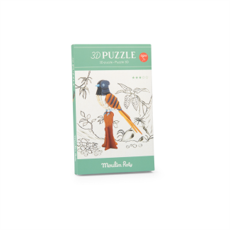 Puzzle 3D Gobe-mouche de paradis Tout autour du monde