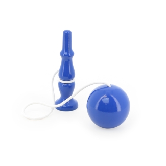 Bilboquet en bois bleu