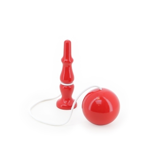 Bilboquet en bois rouge