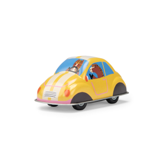 Voiture à friction jaune Les jouets métal