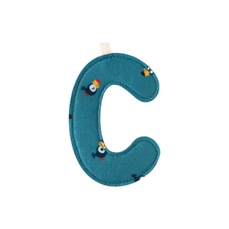Lettre C en tissu