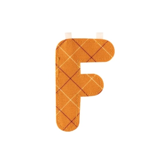 Lettre F en tissu