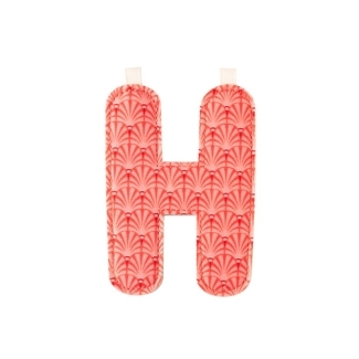 Lettre H réversible en tissu