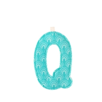 Lettre Q en tissu