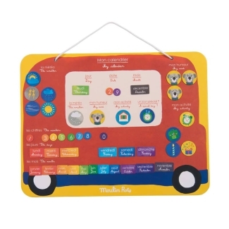 Calendrier magnétique 45 magnets Les Popipop