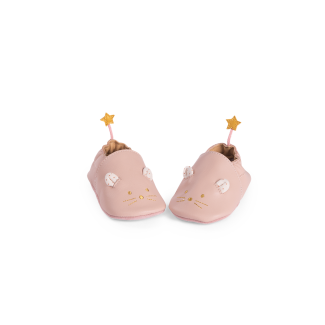 Chaussons cuir souris rose La petite école de danse 6/12 m