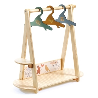 Grand portant en bois pour vètements Pomea