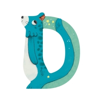 Lettre bois D bleu Mon premier Alphabet