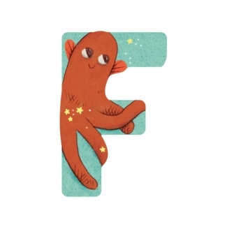 Lettre bois F bleu Mon premier Alphabet