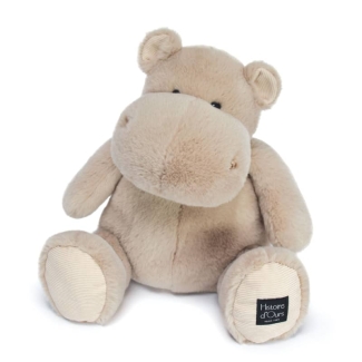 Peluche Hippopotame 40cm beige sable