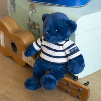 Peluche Ours marine - 30 cm Saint James x Les p'tits doudous de l'hôpital