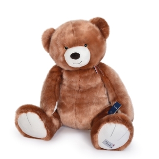 Peluche Ours marron glacé 90 cm made in France