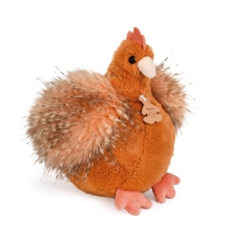 Peluche Poulette orange 20 cm