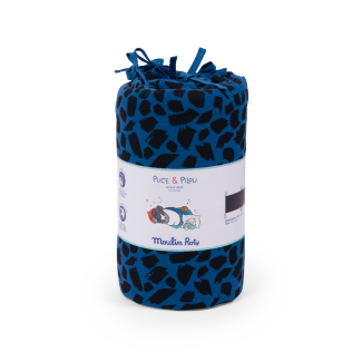 Tour de lit bleu Puce & Pilou