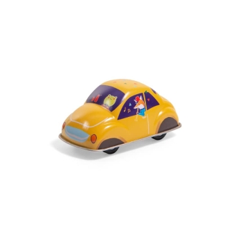 Voiture en métal à friction jaune