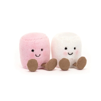 Peluche duo de Guimauves roses et blanches