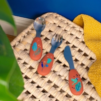 Set couverts silicone La forêt Mawa