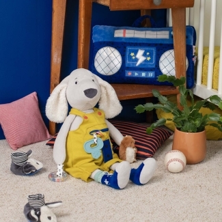 Grande peluche d'activités Chien Pilou Puce & Pilou