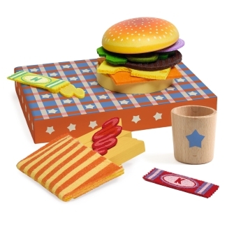 Set d'hambugers en bois
