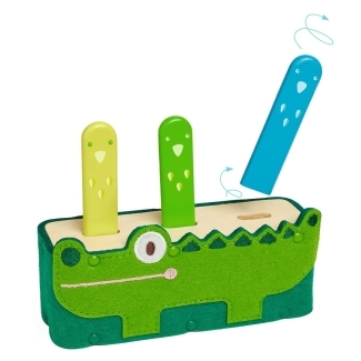 Jouet en bois Pop up crocodile