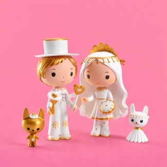 2 figurines Tinyly Marguerite & Léopold