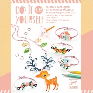 Coffret DIY bijoux plastique magique le faon et l'oiseau