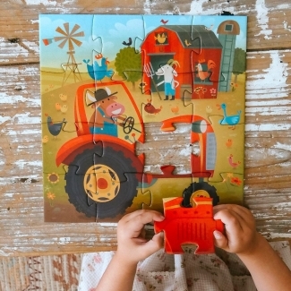Puzzle tracteur 16 pcs
