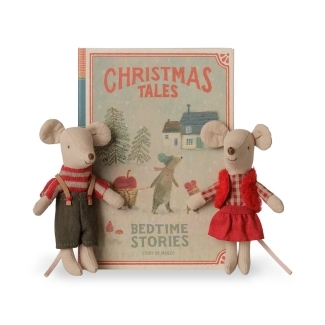 Jumeaux Souris de Noël Petite soeur et Petit frère