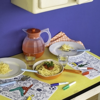 Mini set en silicone à colorier + 4 crayons Les Loufoques