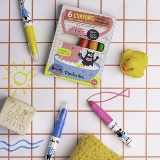 6 crayons multisurfaces Les Schmouks