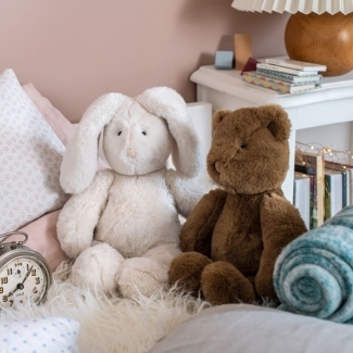 Peluche Grand lapin crème 43 cm Arthur et Louison