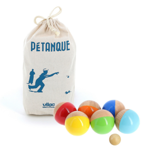 Jeu de pétanque en bois