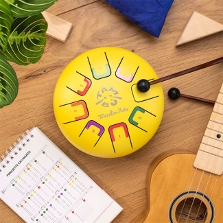 Instrument de musique Tongue drum jaune Les Popipop